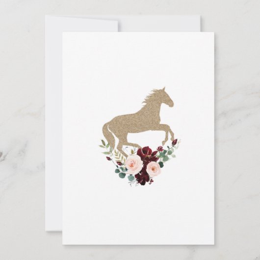 Invitation Mariage Equestre Enregistrer La Date (Dos)