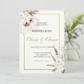 Invitation Mariage espagnol boho automne (Debout devant)