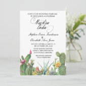 Invitation Mariage espagnol Cactus Succulent Garden (Debout devant)