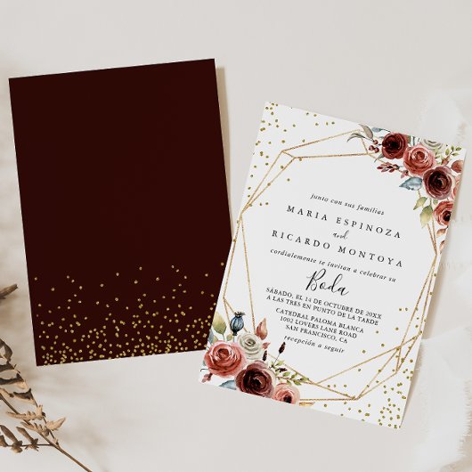Invitation Mariage espagnol de printemps de Parties scintilla