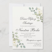 Invitation Mariage espagnol de verdure (Devant)