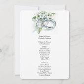 Invitation Mariage espagnol Église florale   (Dos)