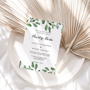 Invitation Mariage espagnol Eucalyptus Tropical