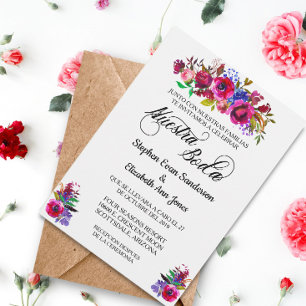 Invitation Mariage espagnol Fleur vive Nuestra Boda
