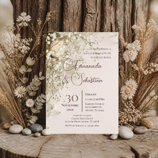 Invitation Mariage Espagnol Floral Bohème