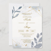 Invitation Mariage espagnol floral de verdure (Devant)
