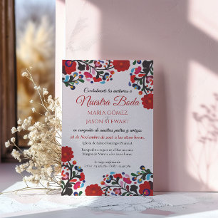 Invitation Mariage Espagnol Floral Élégant Coloré Fiesta