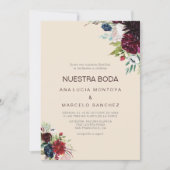 Invitation Mariage espagnol flush flush de la marine bourguig (Devant)