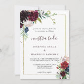 Invitation Mariage espagnol flush flush de la marine bourguig (Devant)