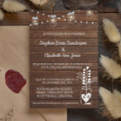 Invitation Mariage espagnol Grange Mason Jar Classic Bois