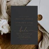 Invitation Mariage espagnol Gray Gold Classic
