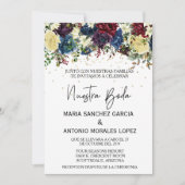 Invitation Mariage espagnol Noël hiver Nuestra Boda (Devant)