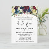 Invitation Mariage espagnol Noël hiver Nuestra Boda (Debout devant)