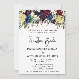 Invitation Mariage espagnol Noël hiver Nuestra Boda