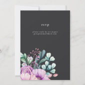 Invitation Mariage Espagnol Rustique Fleur Violette Boda (Dos)