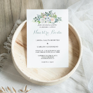 Invitation Mariage espagnol tropical Eucalyptus