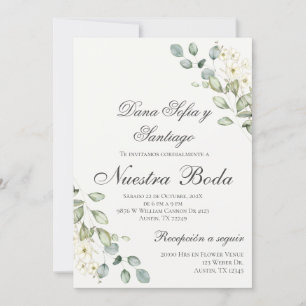 Invitation Mariage espagnol verdoyant