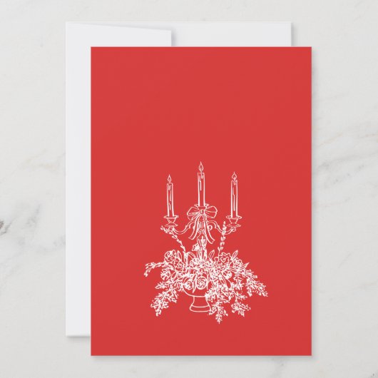 Invitation Mariage esthétique à main tiré floral (Dos)