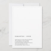 Invitation Mariage esthétique minimaliste ultra moderne (Devant)