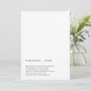 Invitation Mariage esthétique minimaliste ultra moderne