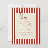 Invitation Mariage esthétique rouge (Devant)