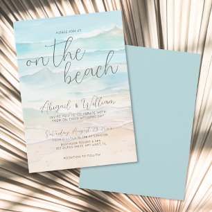 Invitation Mariage Estival Élégant sur la Plage