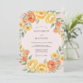 Invitation Mariage Estival Jaune Joyeux (Debout devant)