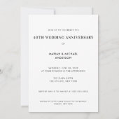 Invitation Mariage et anniversaire de mariage bleu poussiéreu (Dos)