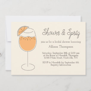 Invitation Mariage et Cocktail Bridal Shower avec Spritz