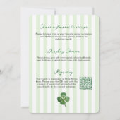 Invitation Mariage et Fête de Fiançailles St Patrick Moderne  (Dos)