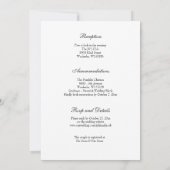 Invitation Mariage et réception Floral & Gold catholique (Dos)