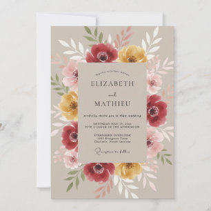 Invitation Mariage Ethéré à la Fleur de Bourgogne