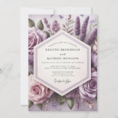 Invitation Mariage Éthéré à la Fleur de Lavande (Devant)