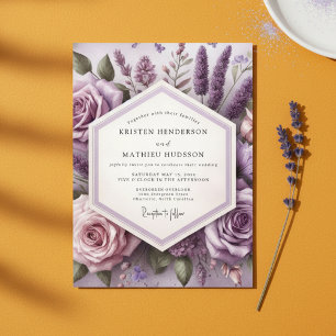 Invitation Mariage Éthéré à la Fleur de Lavande