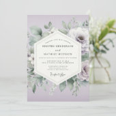 Invitation Mariage Éthéré aux Fleurs de Lavande (Debout devant)