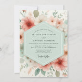 Invitation Mariage Ethéré de Fleur de Pêcher (Devant)