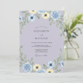 Invitation Mariage Ethéré de Lavande en Forêt (Debout devant)