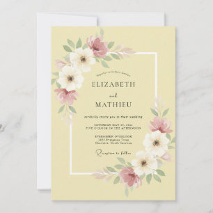 Invitation Mariage Ethéré de Prairie Jaune Douce