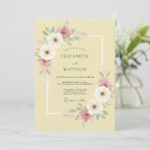 Invitation Mariage Ethéré de Prairie Jaune Douce (Debout devant)