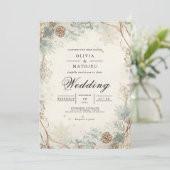 Invitation Mariage Ethereal Winter Branches (Debout devant)