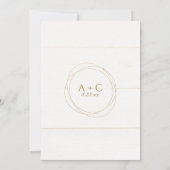 Invitation Mariage Ethéréel Conte de Fées Verdure Vignes Doré (Dos)