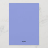Invitation Mariage Ethéréen Floral Bleu (Dos)