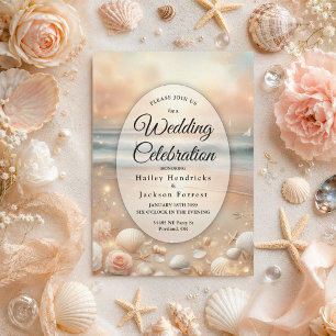Invitation Mariage Étincelle de Bord de Mer et Rêves de Couch