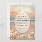 Invitation Mariage Étincelle de Bord de Mer et Rêves de Couch (Devant)