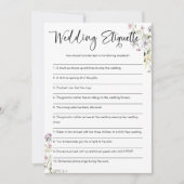 Invitation Mariage Etiquette Drôle Fête des mariées Jeu (Devant)