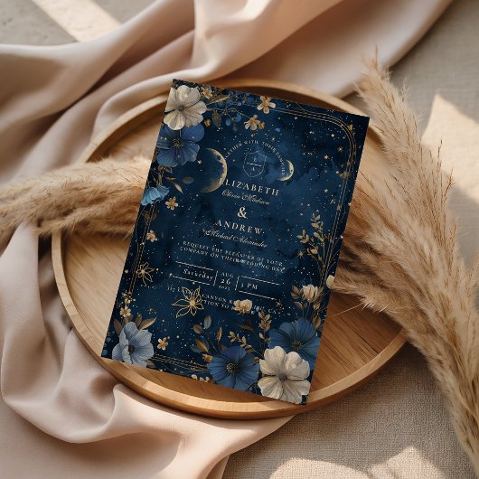 Invitation Mariage étoilé au clair de lune