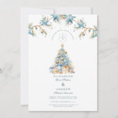 Invitation Mariage étoile bleue gelée (Devant)