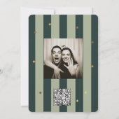 Invitation Mariage Étoile Dorée à Rayures Vertes (Dos)