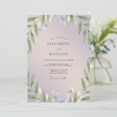 Invitation Mariage Eucalyptus à la Sprig de Pervenche (Debout devant)