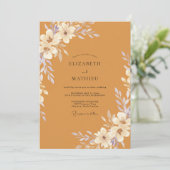 Invitation Mariage Eucalyptus au Feuillage Ambré (Debout devant)